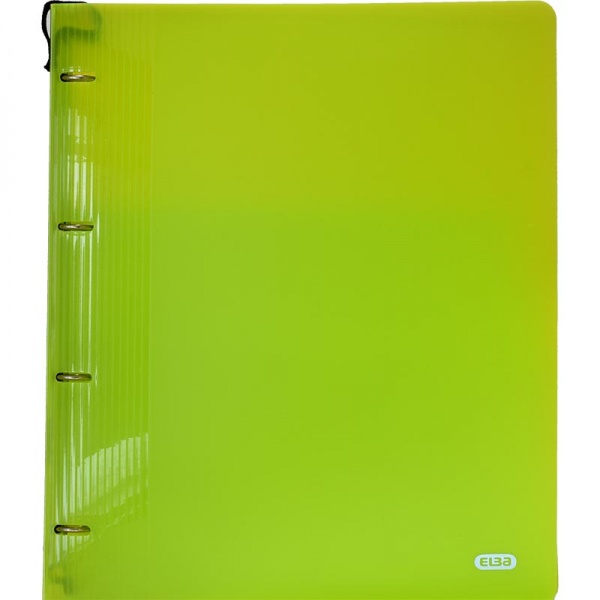 carpeta_elba_a4_4_anillas_click_con_cinta_verde_transparente